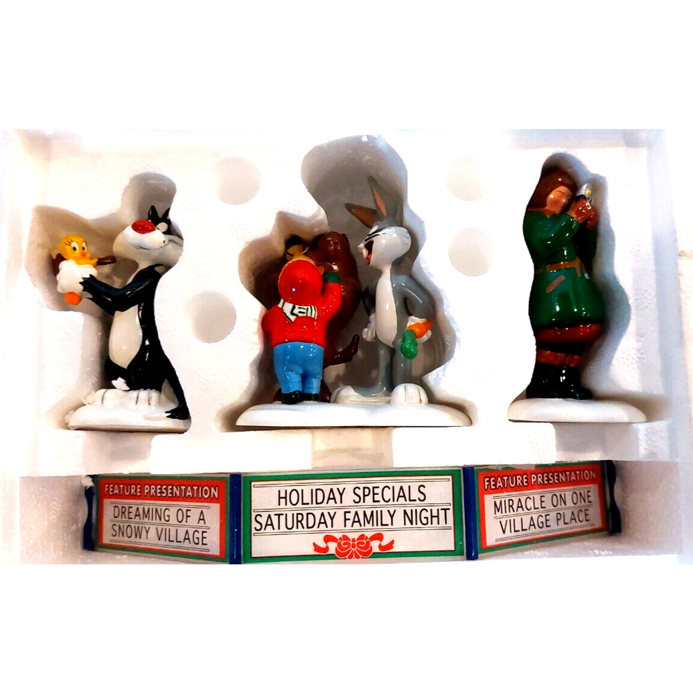 Department 56 Snow Village THE LOONEY TUNES ANIMATION FILM FESTIVAL Original box